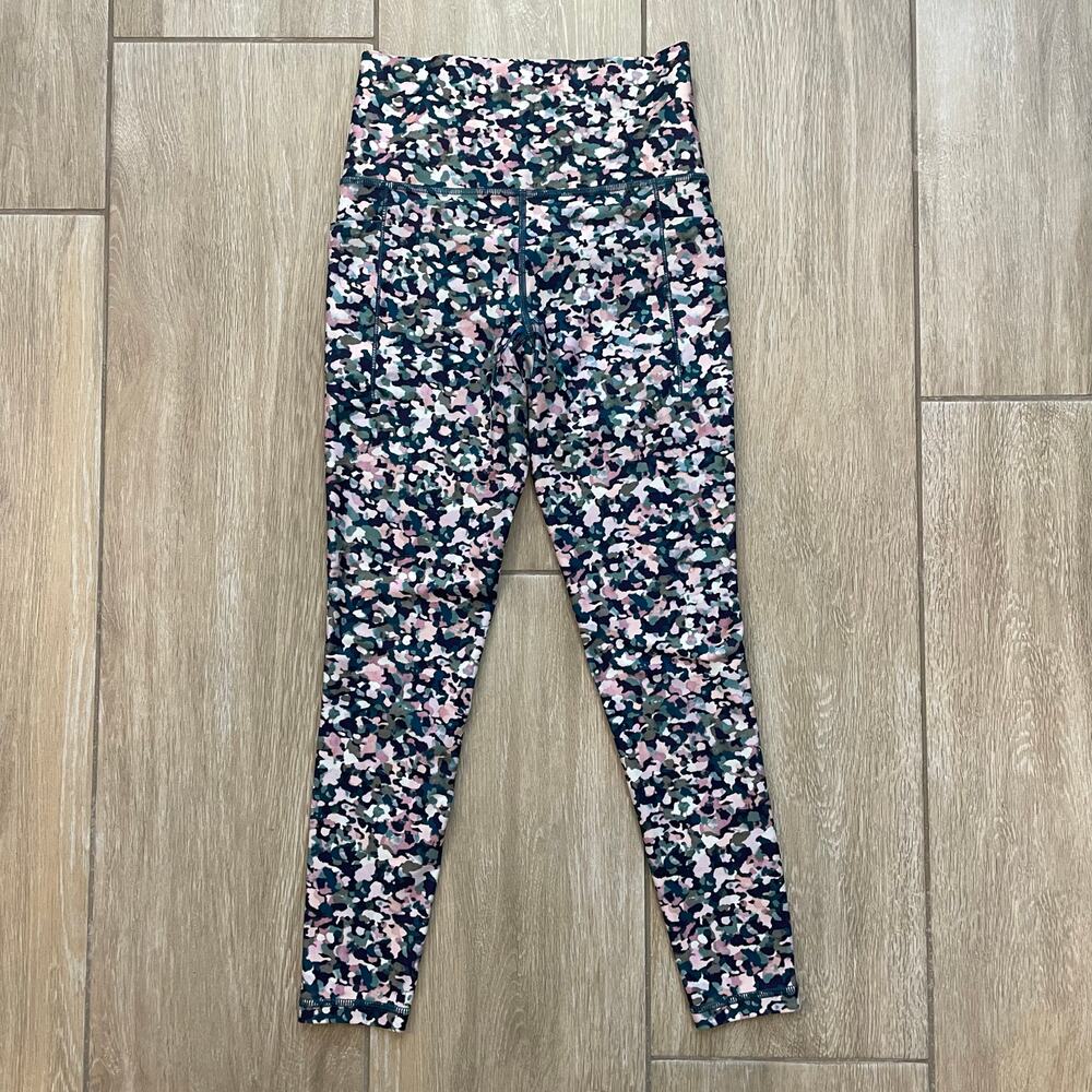 Athleta Salutation Stash Pocket II Leggings Womens XS Floral PowerVita Yoga